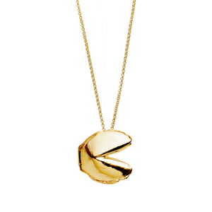 Fortune Cookie Locket (Medium) - Gold